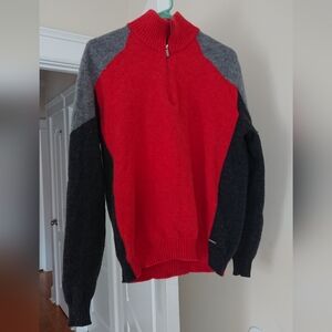 Zegna sports Men's wool zipper sweater size L